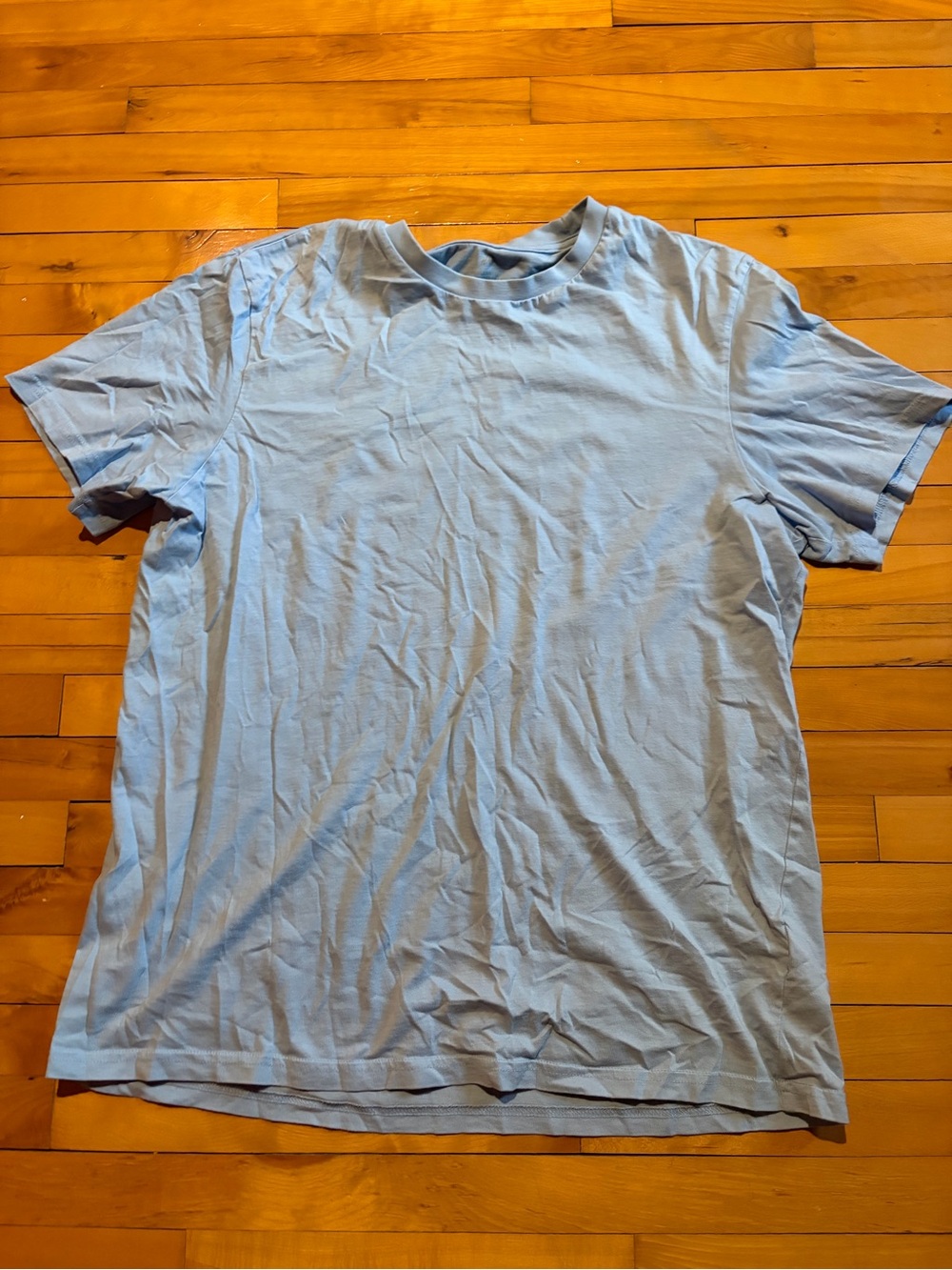 Classic Light Blue Crew Neck T-Shirt - Men